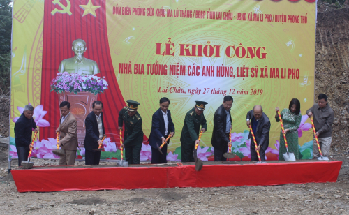 Lễ khởi công Nhà bia tưởng niệm các anh hùng, liệt sỹ xã Ma Li Pho